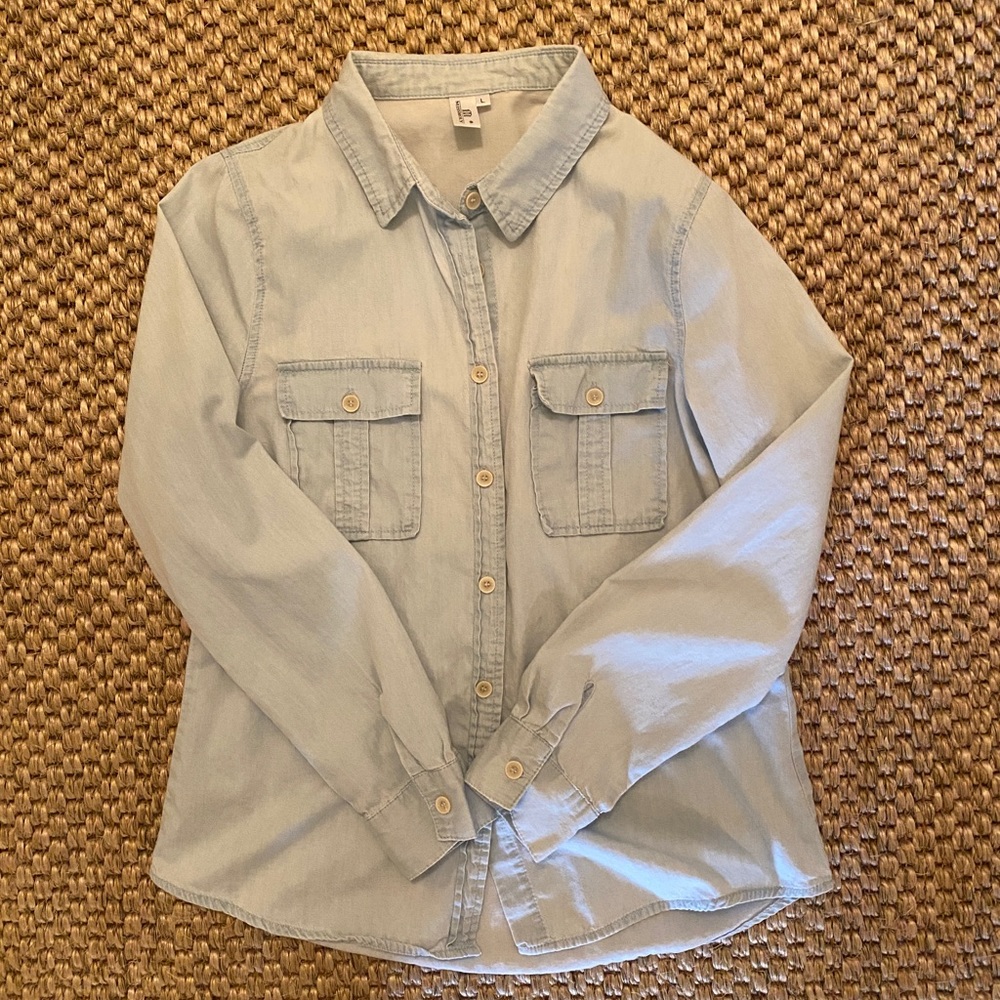 Miss Moly Chambray Button Down | Youth Large